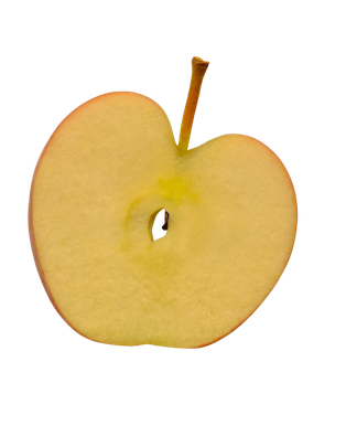 A halved apple