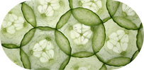 Sliced cucumber